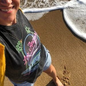 Sezane Sunset Boulevard Neon t-shirt sz. XS